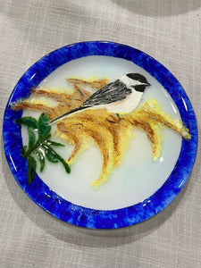 Chickadee Plate (Glass)